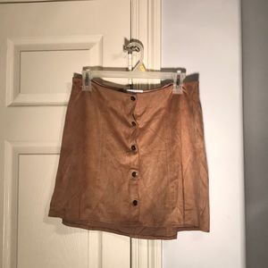 Suede skirt.